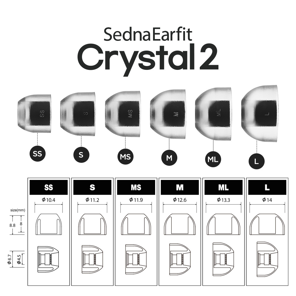 Crystal 2 Size Chart