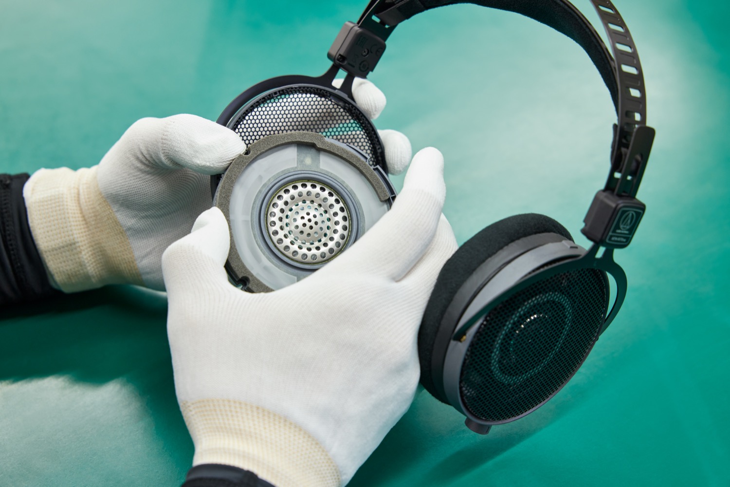 Photo of ATH-R70xa being manufactured