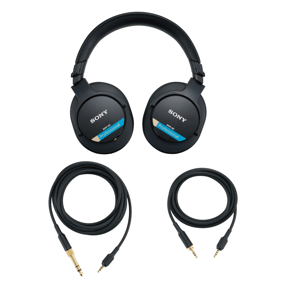 Image of Sony MDR-M1 and the two included detachable cables